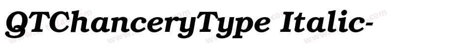 QTChanceryType Italic字体转换